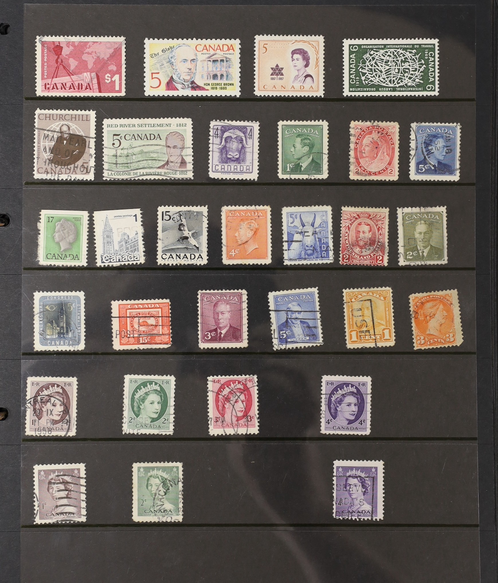 A stamp collection, GB and Commonwealth, contained in two albums